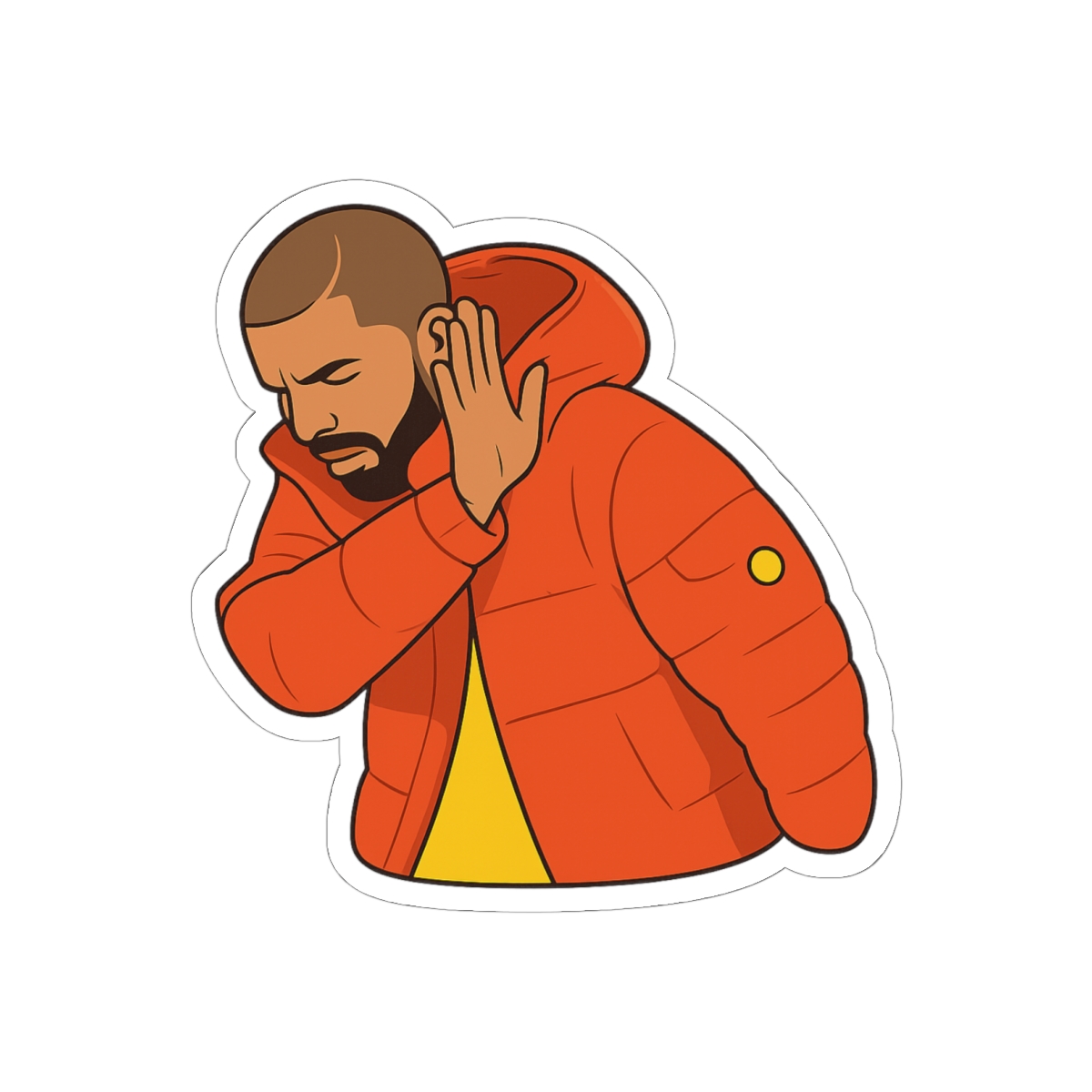 Drake Hotline Bling 'No' Sticker | Funny Vinyl Decal