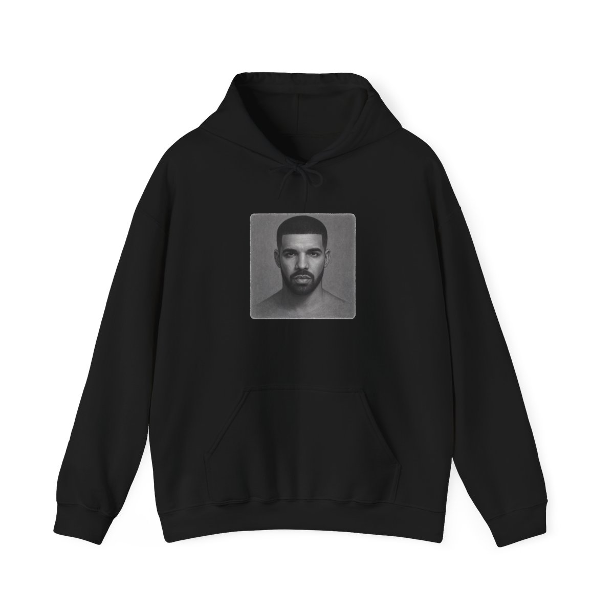 Bold Pink Drake Portrait Graphic Hoodie
