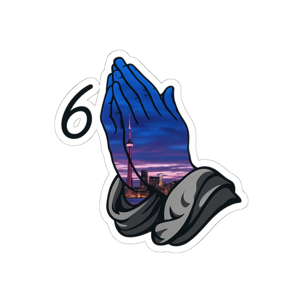 6 God Toronto Sticker | Bold Hip-Hop Vinyl Decal