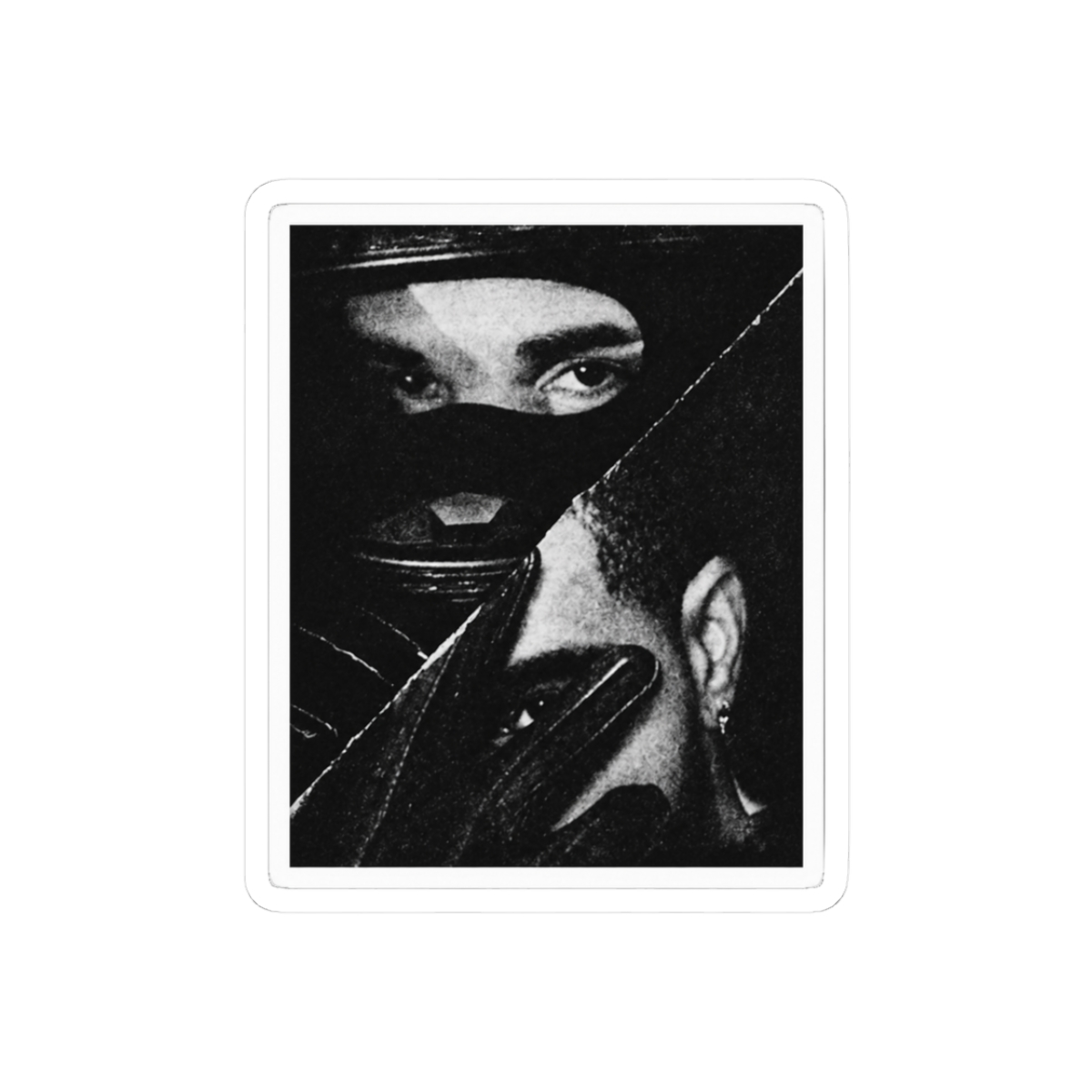 Drake Black & White Portrait Sticker | Bold OVO Vinyl Decal